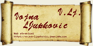 Vojna LJupković vizit kartica